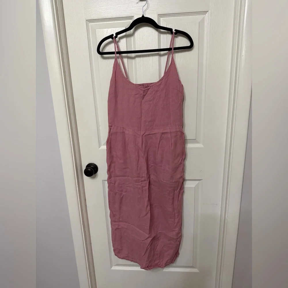 Quince Blush Pink Sleeveless Midi Dress - Picture 2 of 9